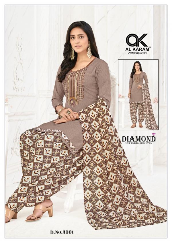 Al karam Diamond Vol-3 Soft Cotton Designer Dress Material